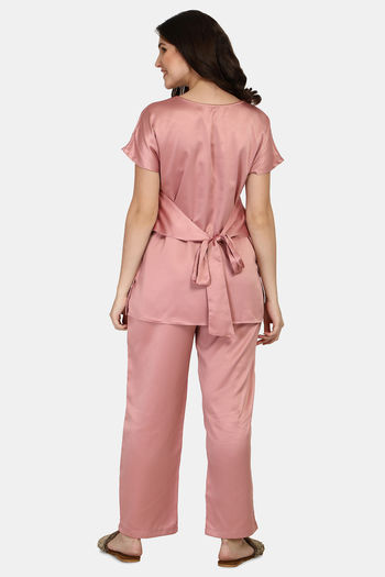 Rose gold satin pyjamas new arrivals